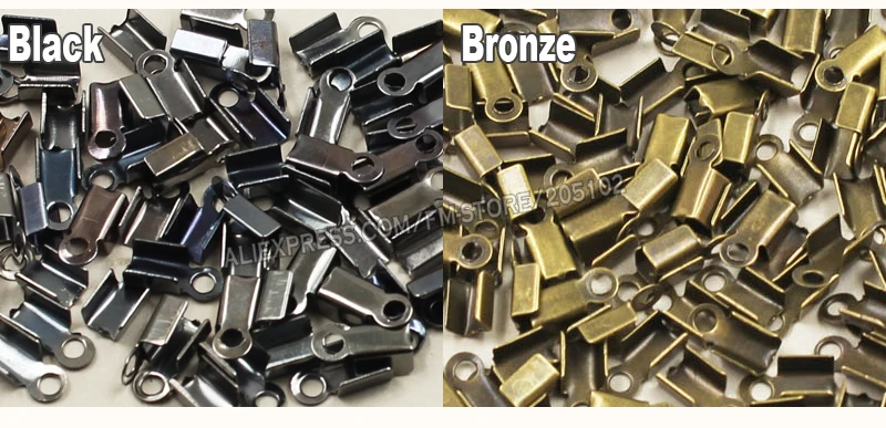 2 мм 3 Широкий Шнур обжимные наконечники Пряжка Золотой Серебряный Бронзовый