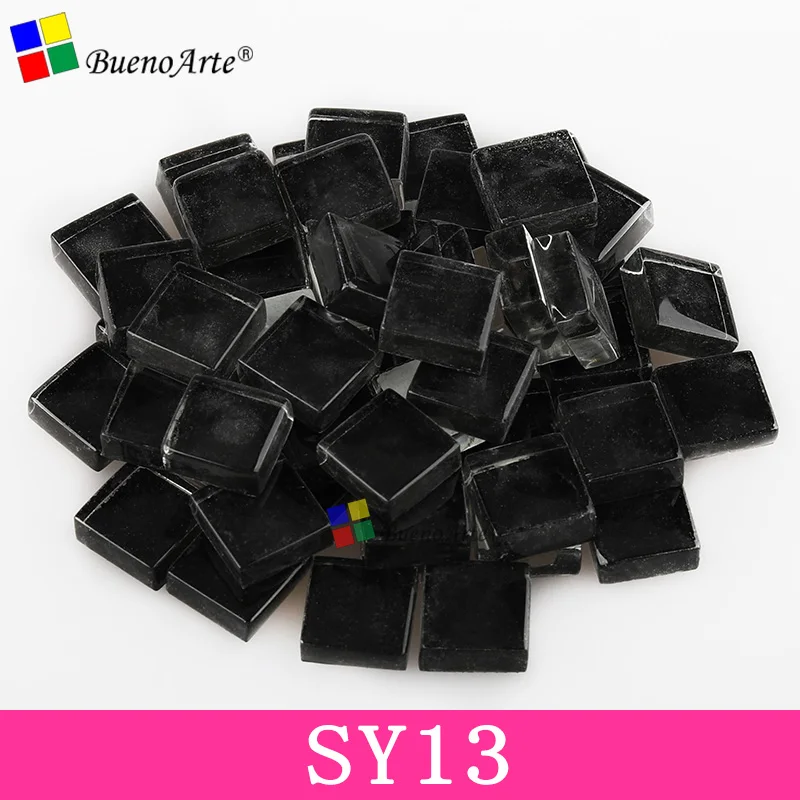 SY13 200 г/205 шт 10X10 мм 3/8 дюймов квадратная Хрустальная мозаичная плитка, синяя фиолетовая серия, сделай сам мозаичный художественный поставщик, домашний сад стеклянные бусины - Цвет: SY13