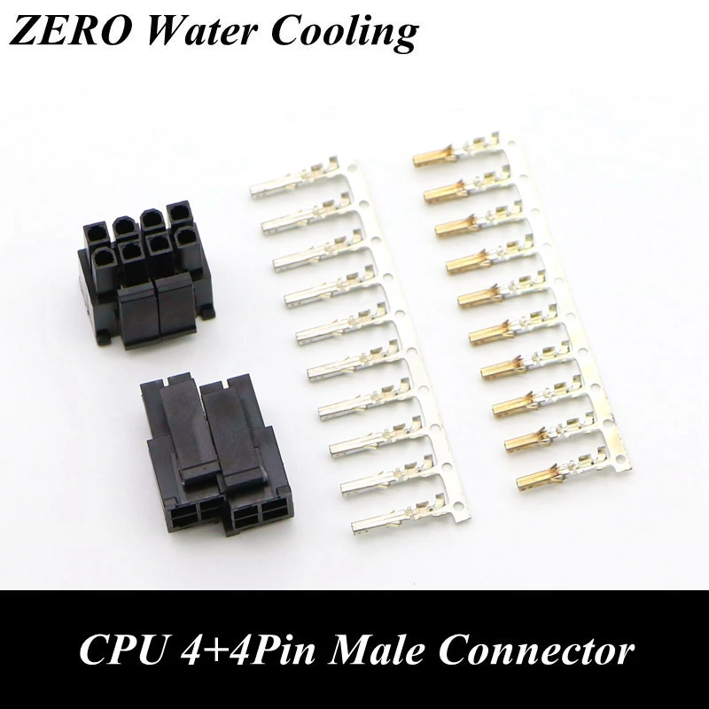 

4.2mm 5557 CPU 4+4Pin ATX Male Connector with 10pcs Terminal pins for PC Modding.