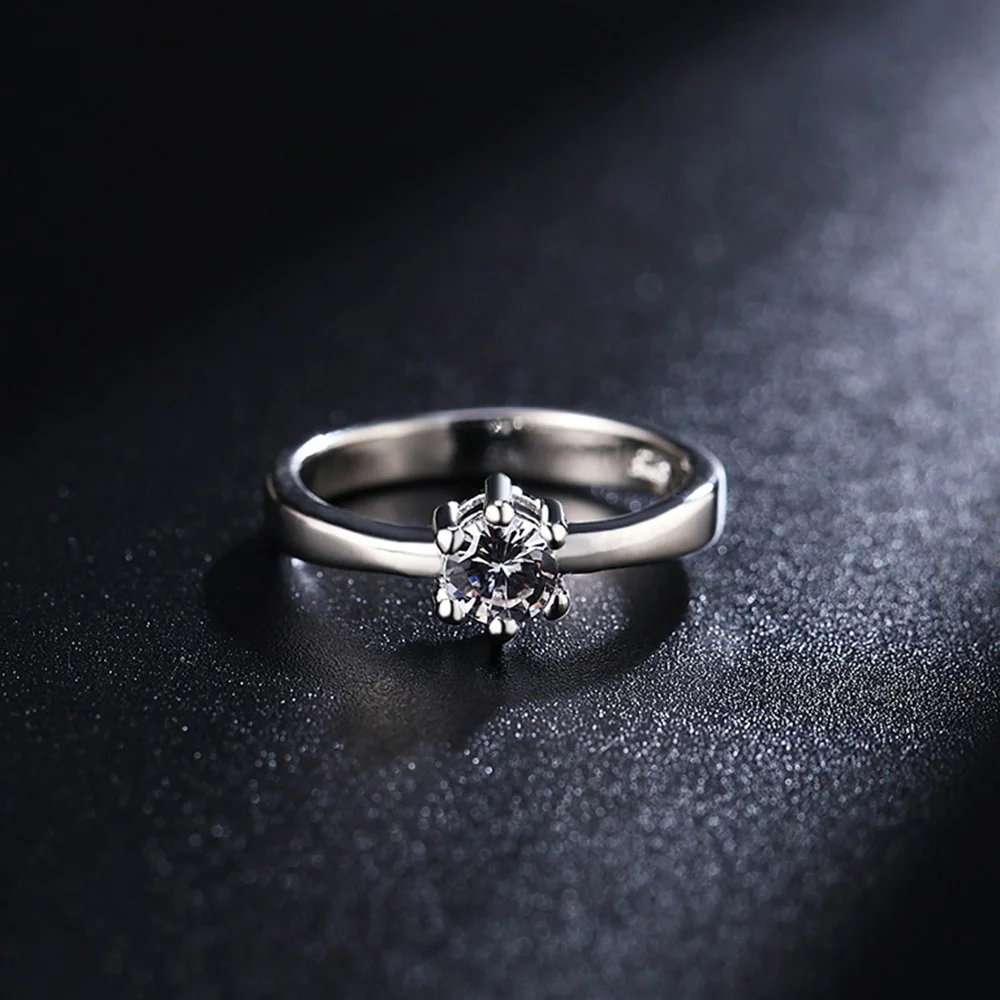 Женское серебряное кольцо с кристаллами 2 цвета|Обручальные кольца| |