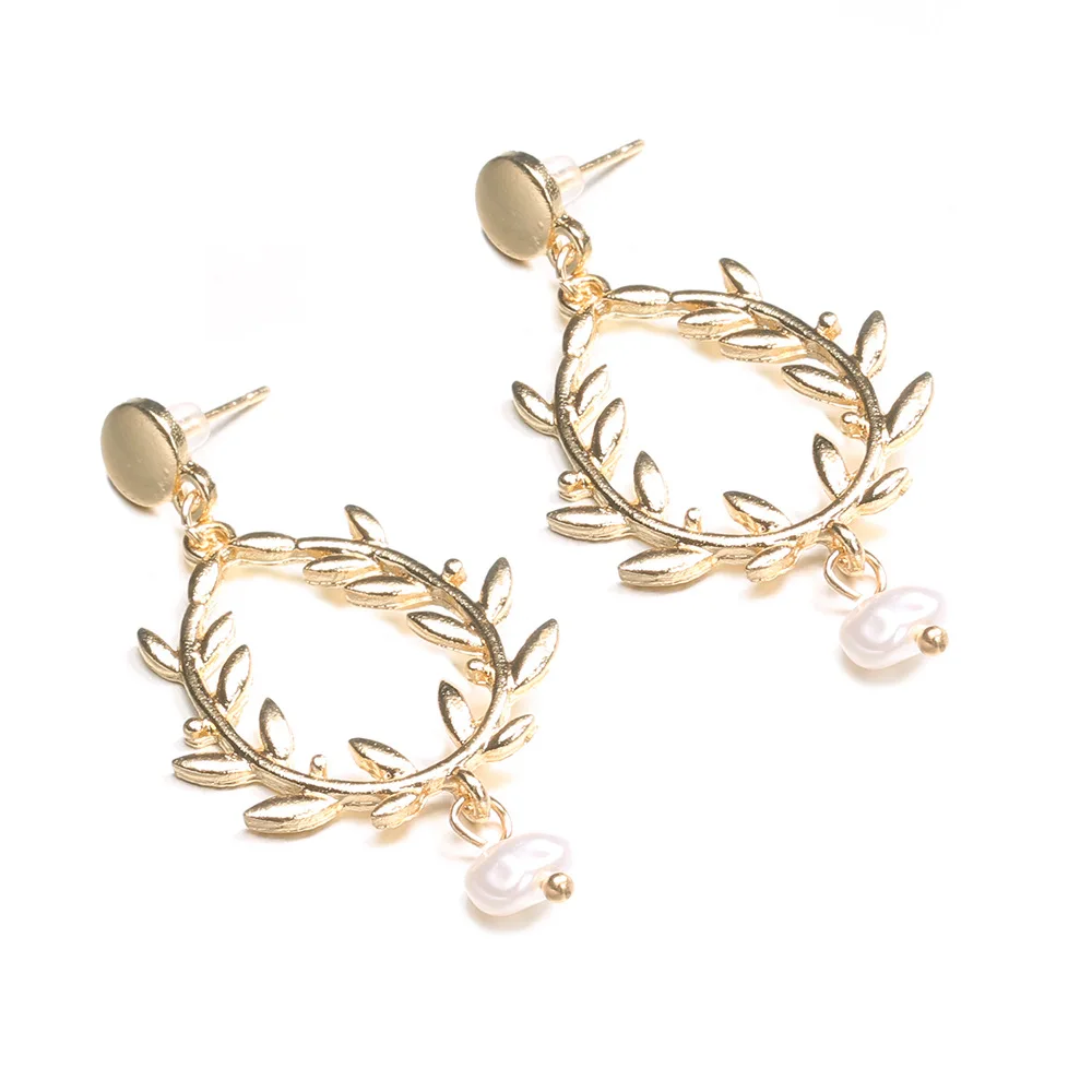 Женские серьги в стиле панк 2 шт./компл. подвески с жемчугом комплект золотых