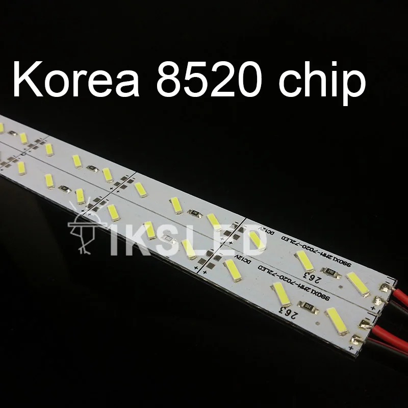 Лидер продаж 50 см* 5 шт. супер яркий Жесткий светильник DC12V36 led SMD 8520 алюминиевый светодиодный светильник+ алюминий+ крышка