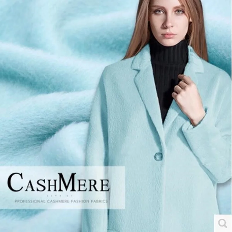 Синяя Длинная шерстяная ткань Осеннее и зимнее пальто 722 г на метр|clothing fabric|cloth