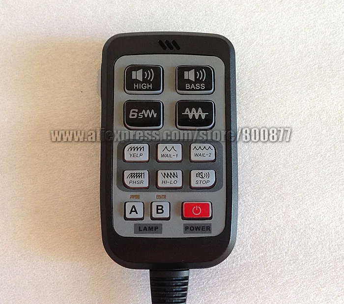 PA-615 200 Вт Автомобильная полицейская сирена, 10 звуков с микрофоном, кнопка 2 светильник, усилитель безопасности системы PA(без динамика