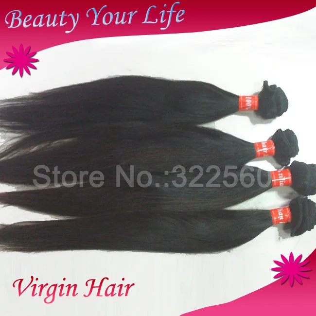 Горячая распродажа! Бразильский виргинский уток волос прямой 14 &quot - 26 Цвет 1B # |