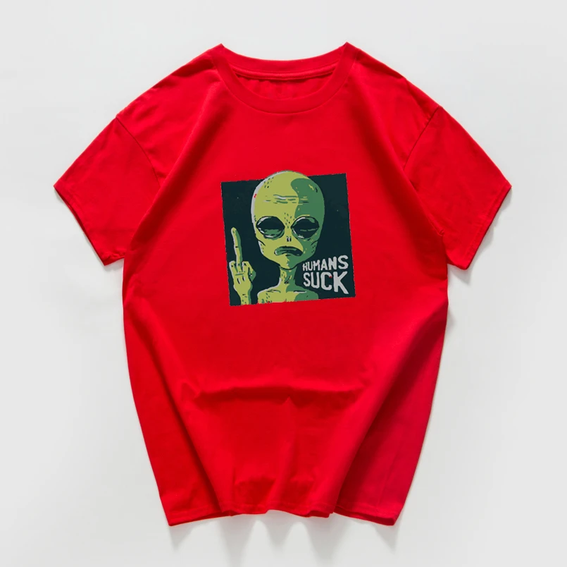 Футболка Alien Женская хлопковая забавная тенниска с графическим рисунком 100%