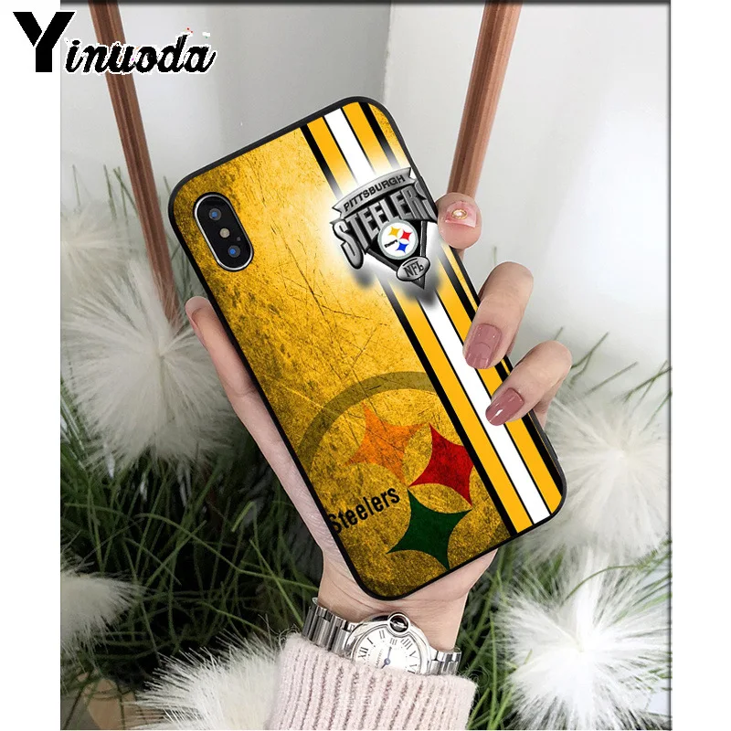 Yinuoda Питтсбург Стилерс силиконовый мягкий ТПУ чехол для телефона для iPhone 6S 6plus 7plus 8 8Plus X Xs MAX 5 5S XR