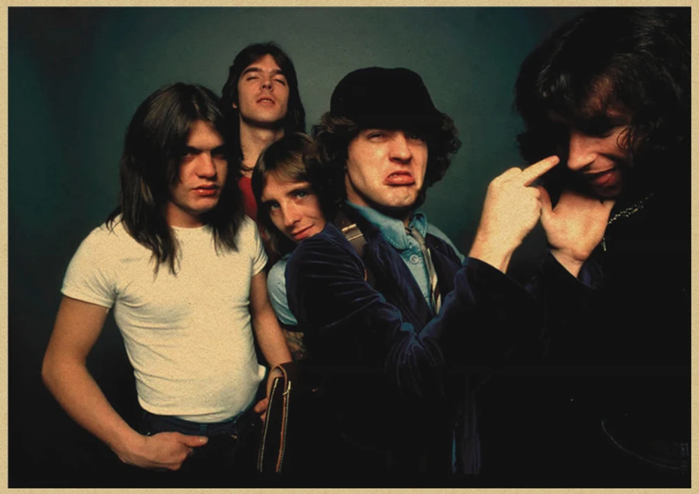 Рок-Группа ACDC Malcolm Angus крафт-бумага винтажный настенный плакат стикер