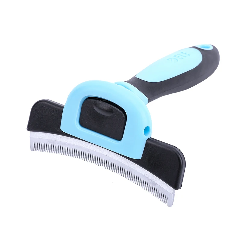 Собачья из нержавеющей стали изогнутая Расческа с лезвием щетка для груминга