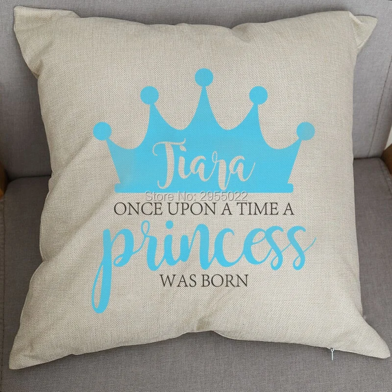 Тканевый чехол для подушки персонализированные наволочки Once Upon A Time Prince Was Born
