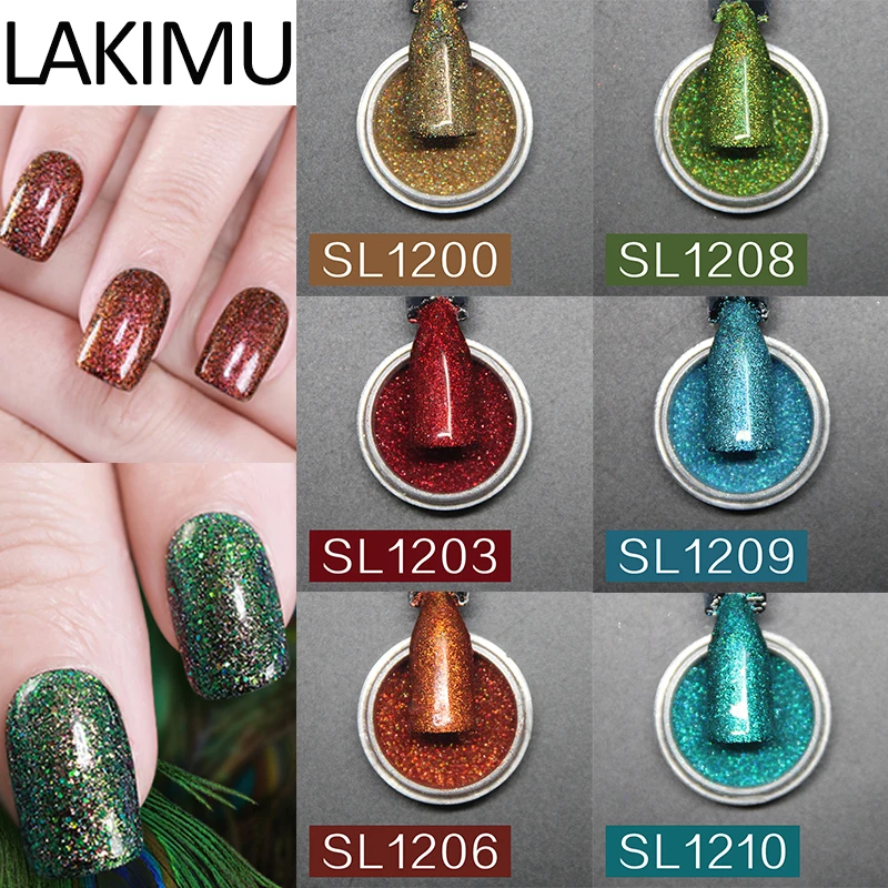 Лак для ногтей LAKIMU 1 коробка/г хамелеон блестящий порошок УФ гель пигмент