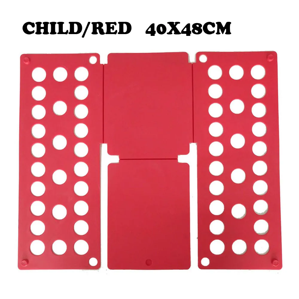 CHILD-RED Качественная Волшебная папка для одежды для взрослых и детей, футболки, джемперы, органайзер, складка, экономия времени, быстрая одежда, складная доска, держатель для одежды - Цвет: CHILD-RED