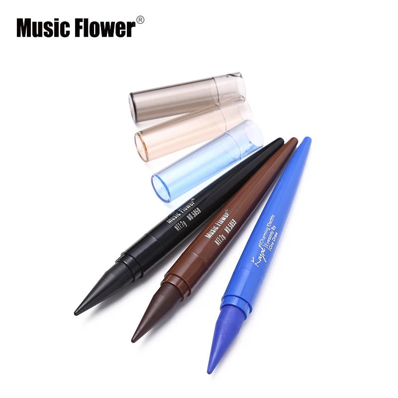 Гелевая подводка для глаз Music Flower Стойкая Черная Подводка крем натуральный