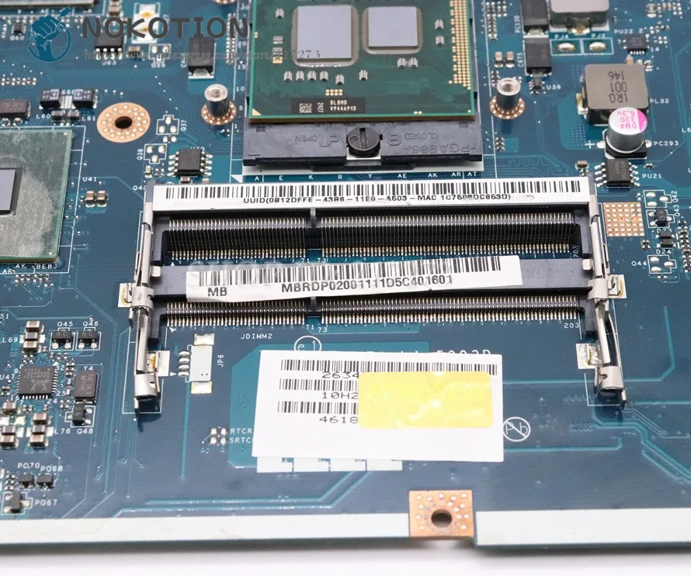 NOKOTION для acer aspire 5742 5742G материнская плата ноутбука HM55 DDR3 GT540M 1GB Процессор NEW71 LA-5893P MBRDP02001 MBBRB02001