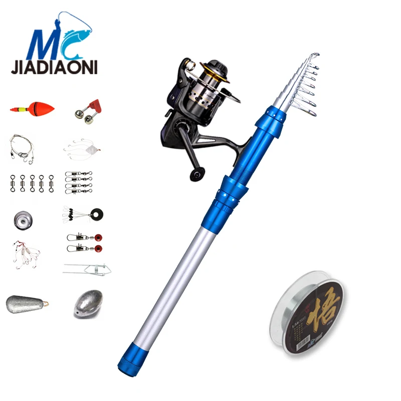 JIADIAONI 1 8 м/2 4 7 м/3 0 м океанская телескопическая удочка набор рыболовных спиннингов