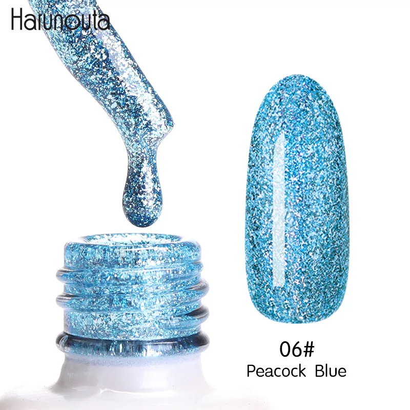 Peacock Blue Harunouta 12 мл однотонная одежда личная гигиена Красный Фиолетовый Блеск Звездное платины краски стойкий гель для ногтей дизайн ногтей гель Лаки - Цвет: Peacock Blue