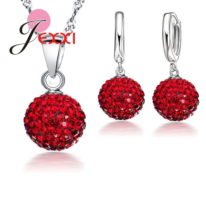 Женский ювелирный комплект из колье и серёг серебра 925 пробы|set sterling silver|set 925earring