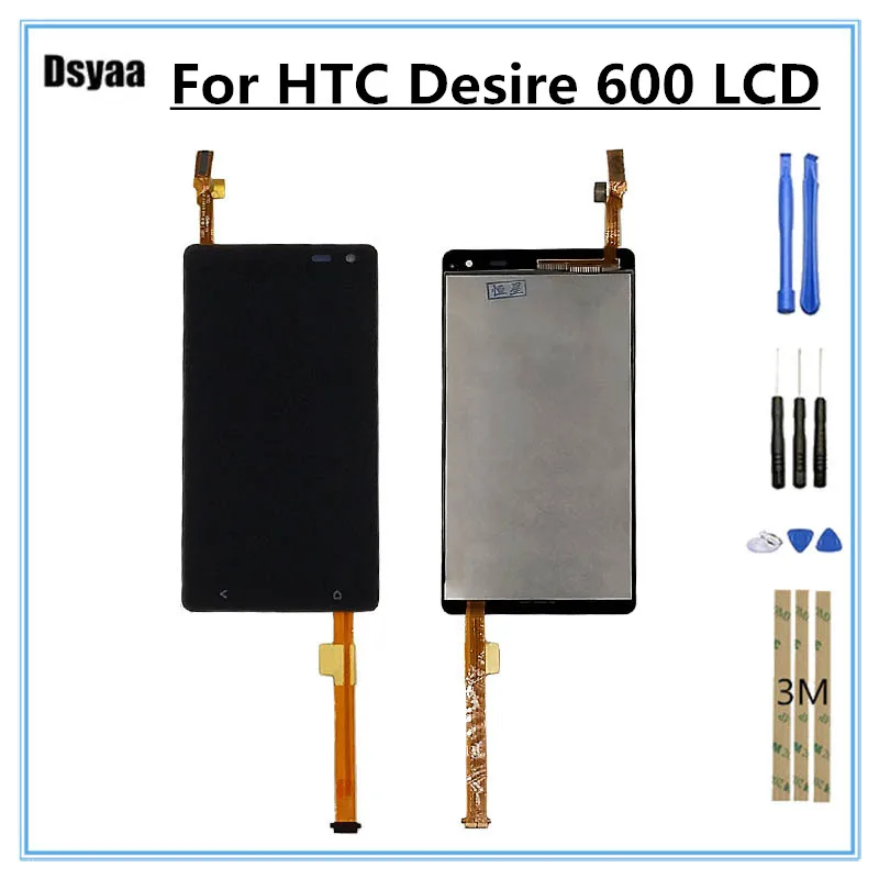 Для HTC Desire 600 полный ЖК-дисплей сенсорный экран дигитайзер сенсор Стекло в сборе с