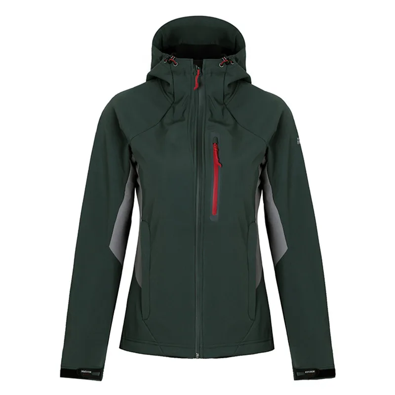 2017 зимний впечатление Брендовые женские softshell руно ветрозащитный