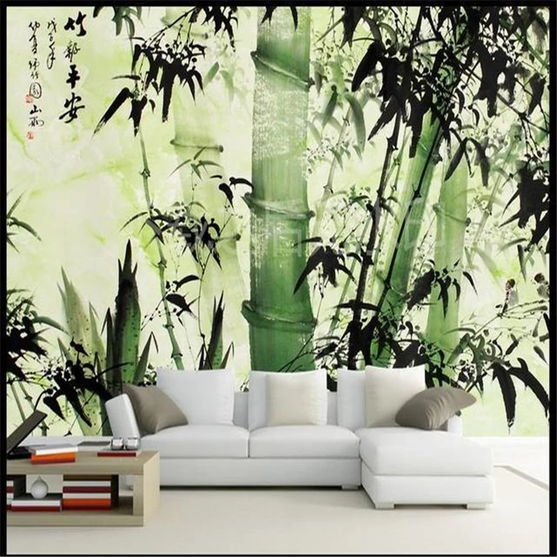 Фрески beibehang мраморные Настенные обои шелковая ткань бамбук безопасные
