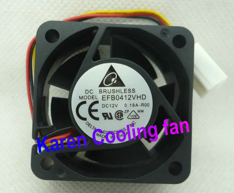 Новый оригинальный вентилятор delta 4020 12v 0.18a EFB0412VHD-R00 3 провода Охлаждающий 40*40*20 мм