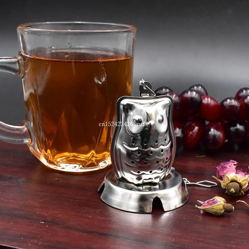 300pcs Tea Infuser Owl Design Strainer Filter with Handle for Mug Accessories Metal Stainless Steel Tools |