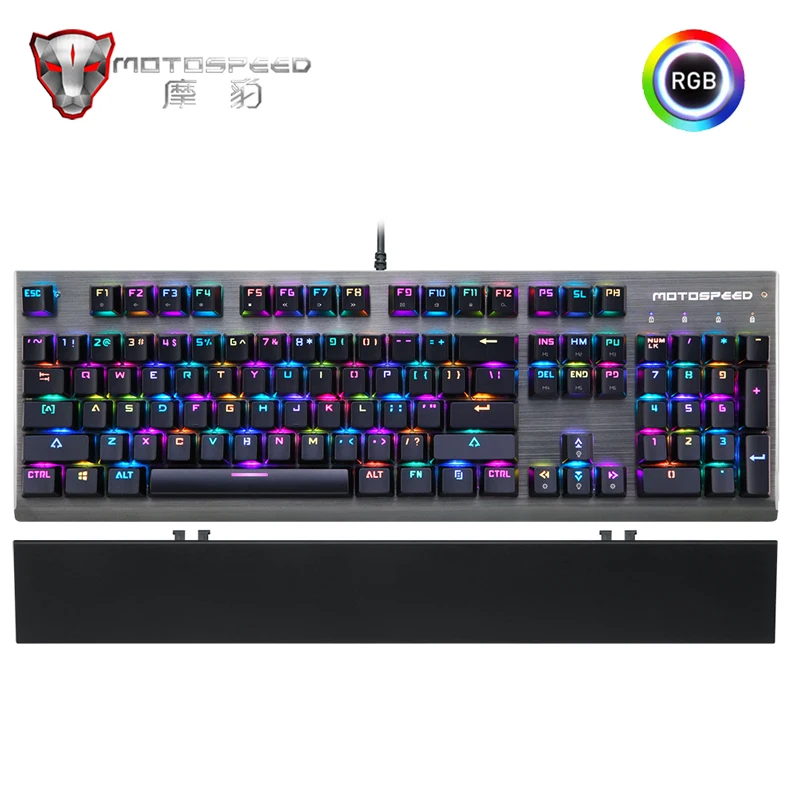 Клавиатура Motospeed CK108 игровая Механическая Проводная с RGB подсветкой 104