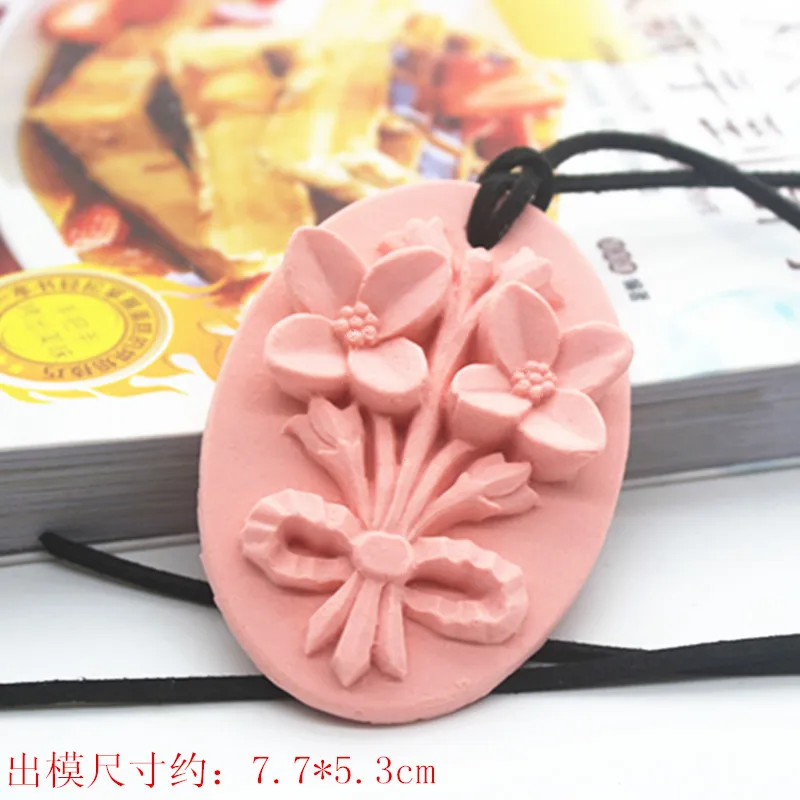 

P690 bouquet wax licensing silicone mold DIY aromatherapy gypsum mould car hanging diy