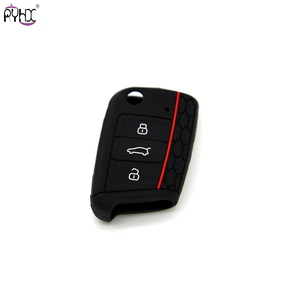 Силиконовый резиновый чехол для ключей автомобиля 3 с кнопками|Футляр