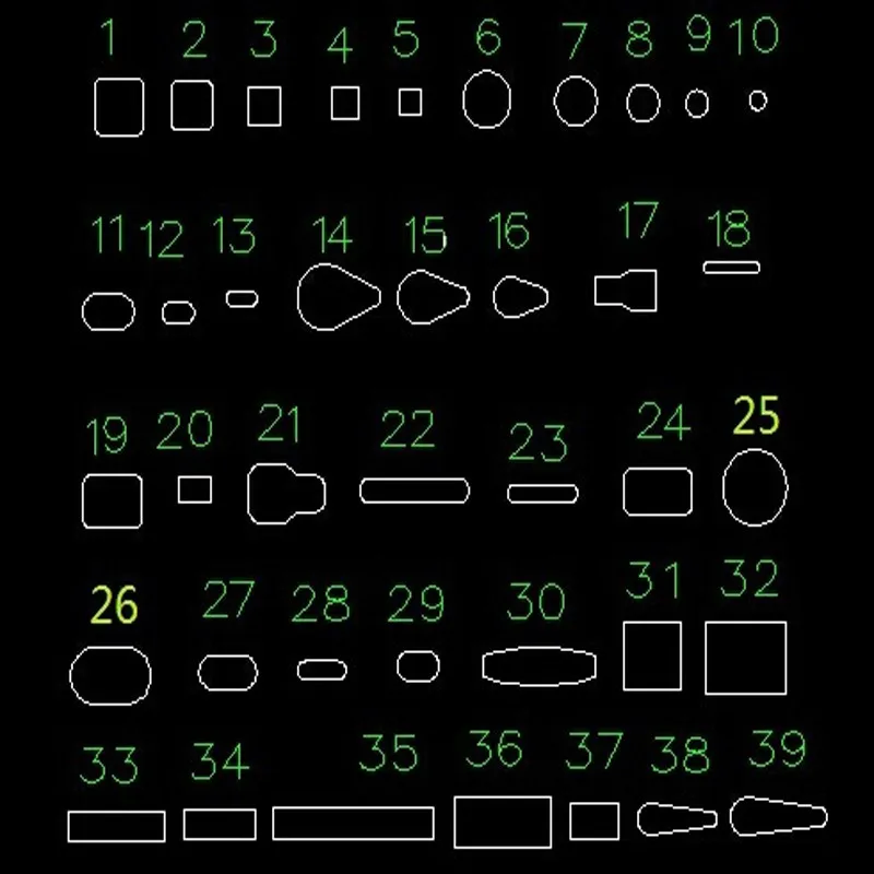39 шт. Набор отверстий в форме полого дырокола дырокол инструмент для перфорации с