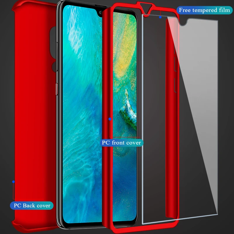 Luxury 360 Full Cover Glass Case For Samsung Galaxy A50 A30 M10 M20 A6S A10 Protective A8 Plus 2018 Shell |