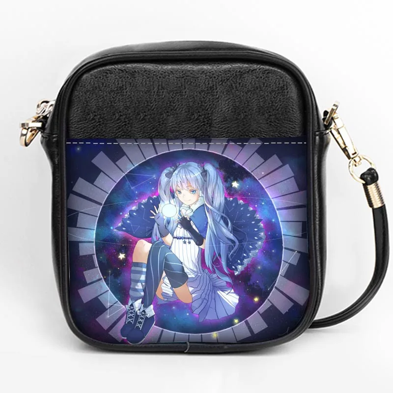 Изготовленное на заказ Hatsune Miku модное с лямками сумка для женщин Слинг сумки на ремне кожа мини девушки Tote вечерние сумки DIY Слинг Сумка - Цвет: 2