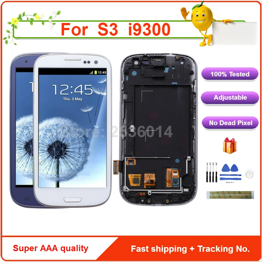 I9300 ЖК-экран для SAMSUNG Galaxy S3 i9300i с заменой рамы lcd i9301 i9308i i9301i | Мобильные телефоны и