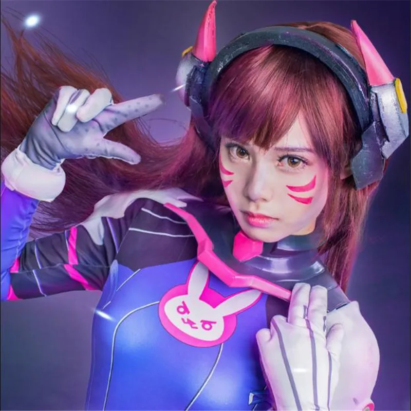 Игра Dva косплэй костюм Zentai комбинезон гарнитура пистолет парик боди для рождественской вечеринки Хэллоуин для детей для женщин