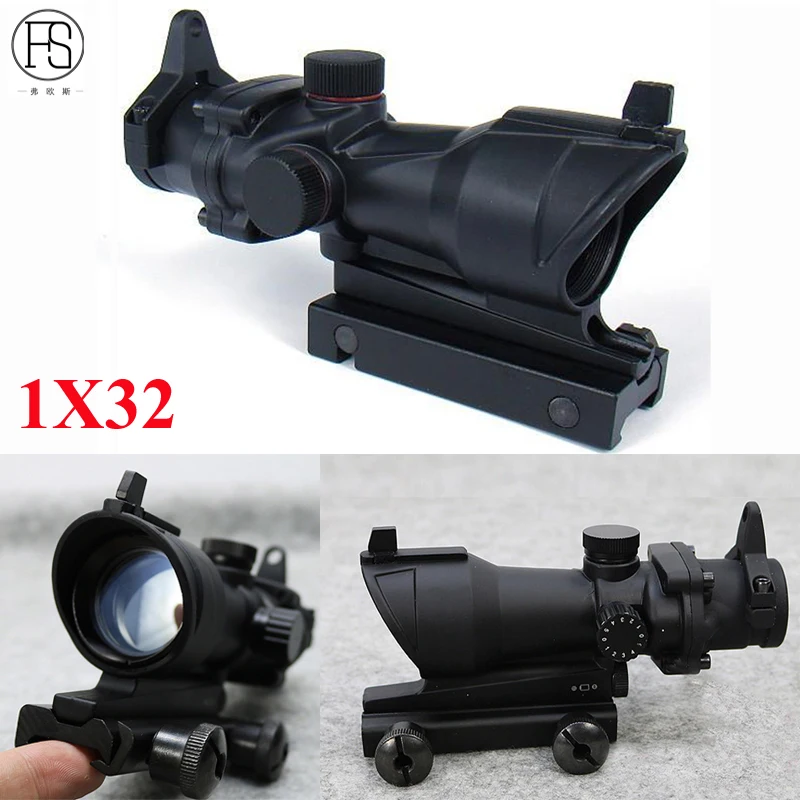 2017 Новый ACOG 1X32 красный зеленый точечный прицел тактический охотничий для 20 мм