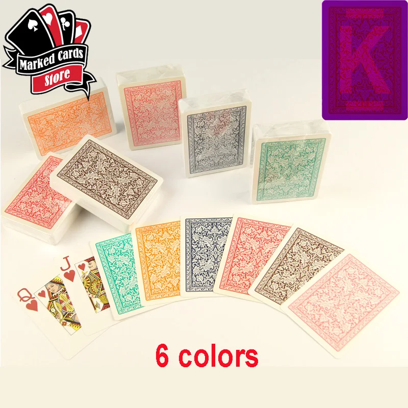 Игральные Карты Magic Fournier с маркировкой 2818 распродажа 6 цветов доступные в