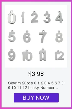 Skyrim 20 штук Размеры 39-40 41, 42, 43 44 45, 46, 47, 48, 49, 50, 51, количество очарование серебристая металлическая подвеска DIY подходит для Цепочки и ожерелья/браслет ювелирные изделия