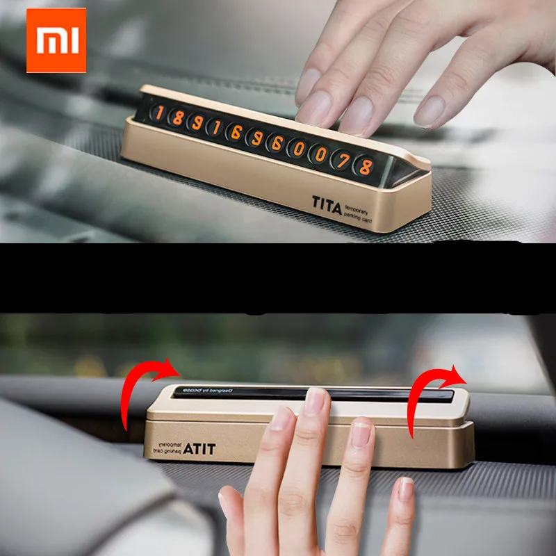 xiaomi mijia Bcase Тита Флип Тип автомобиля Умеренная Парковка Телефон номер карты пластина для xiaomi умный дом