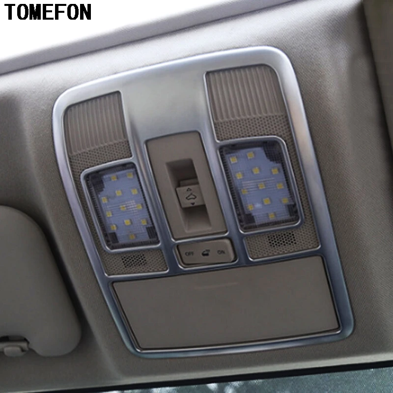 

TOMEFON 2pcs For Mazda CX-5 CX5 2017 2018 ABS Matte Interior Accessories Front & Rear Reading Light Lamp Cover Frame