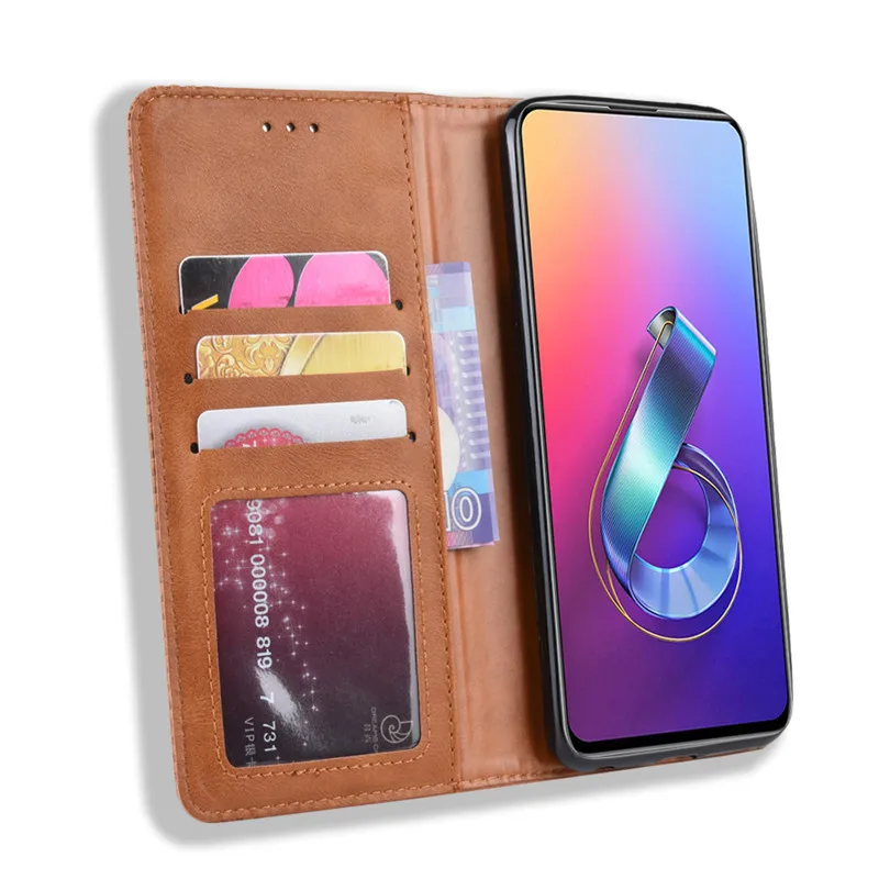 Чехол для Asus Zenfone 6 ZS630KL Роскошный кожаный флип-чехол чехол с подставкой и