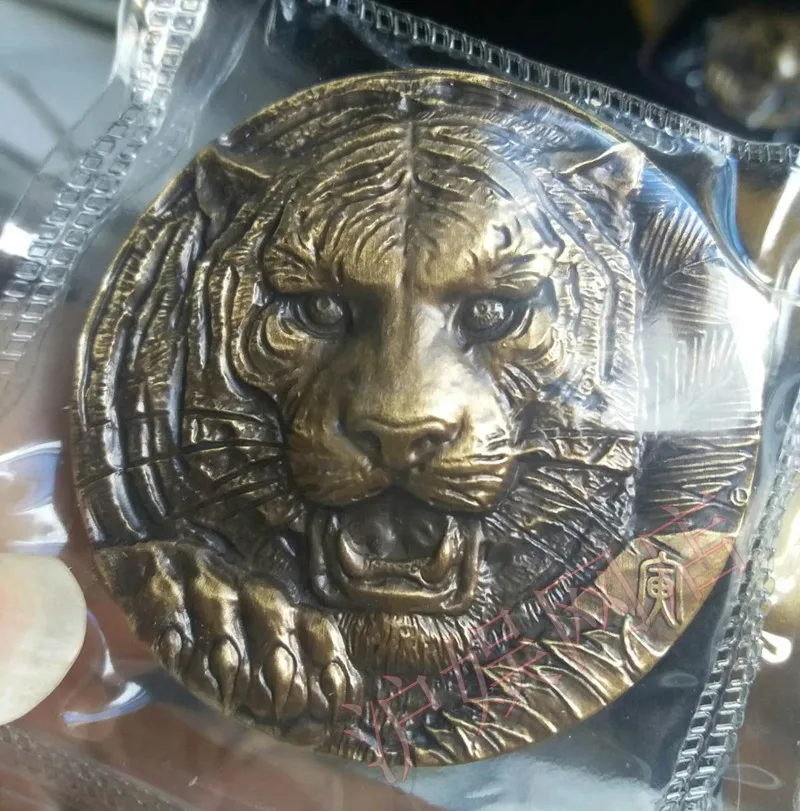 Бронзовая медаль в виде тигра монета мяты шэнян 60 мм|coin|coin coinscoin medal |
