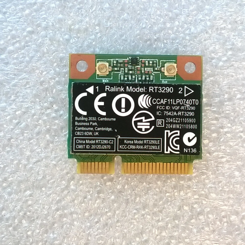 Комбинированный адаптер Ralink RT3290 802.11b/g/n 1x1 Wi Fi и Bluetooth 4 0 для серии Pavilion 14 15 sps 690020