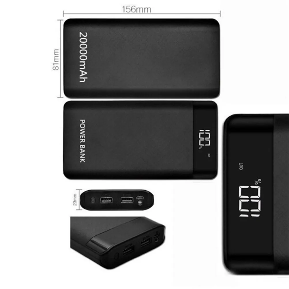 Портативный внешний аккумулятор 8x18650 из пластика Корпус внешнего аккумулятора