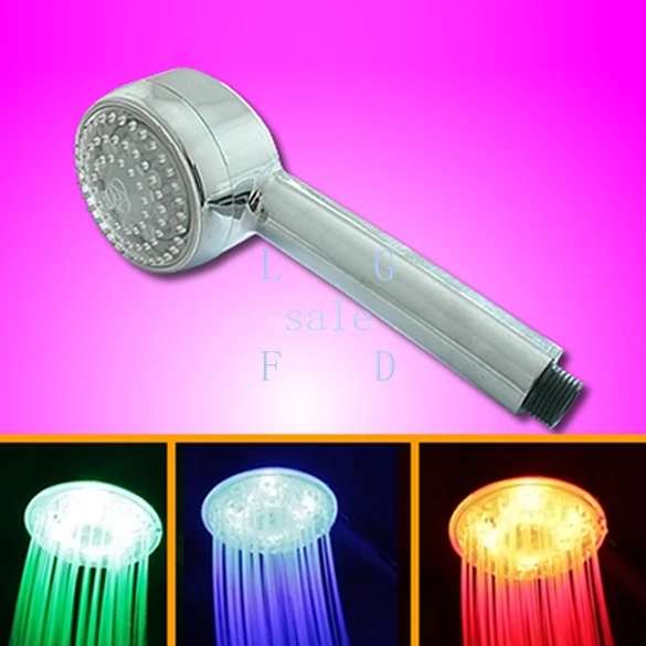 2015 Hot LED Temperature Control Romantic 3 Colors Light Bathroom Shower Head 1369 | Обустройство дома