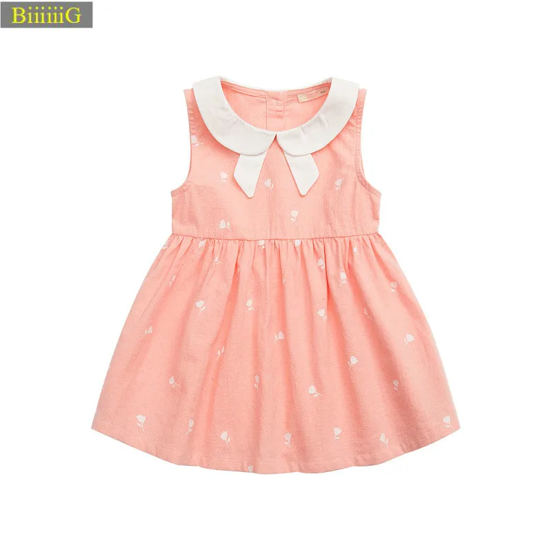 2018 Фирменная Новинка летняя хлопковая кукла воротник Цветочный принт Платье для