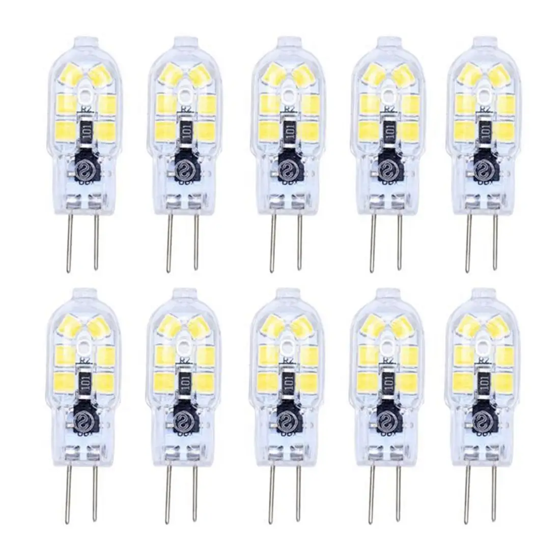 10X G4 Светодиодная лампа 2 Вт холодный белый 12 SMD 2835 светодиоды низкое потребление