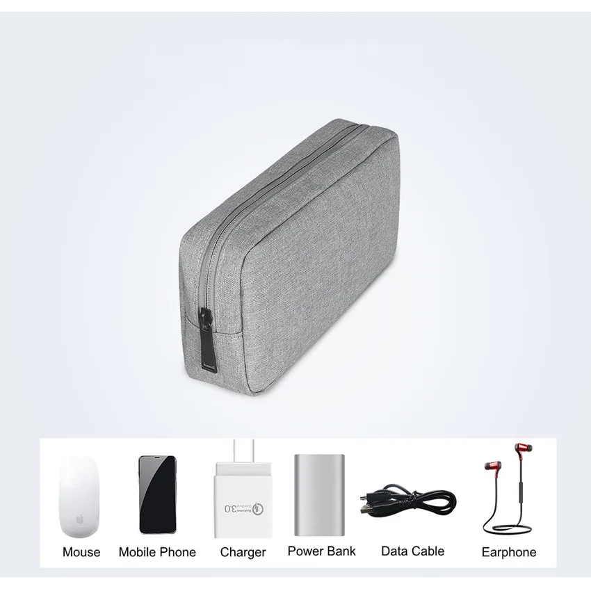 Портативная цифровая дорожная сумка для хранения USB кабеля зарядное устройство