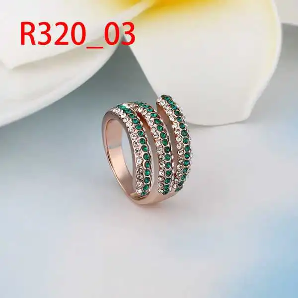 New Arrival Engagement Ring 18K Gold Plated Women Rings Made With Genuine SWA Elements Austrian Crystal Jewelry SMTPR320 | Украшения и