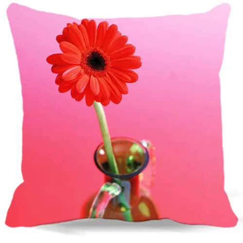 Квадратный чехол с красной желтой и белой хризантемой постельное белье