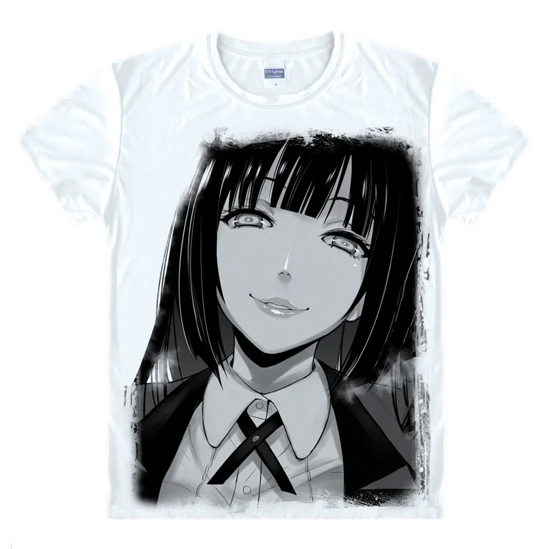 09 Kakeguurui компульсивный гамблер Косплей Футболка Yumeko Jabami летняя футболка Saotome Meari Топ унисекс тройник Хэллоуин Косплей Костюм - Цвет: 09